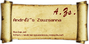 András Zsuzsanna névjegykártya
